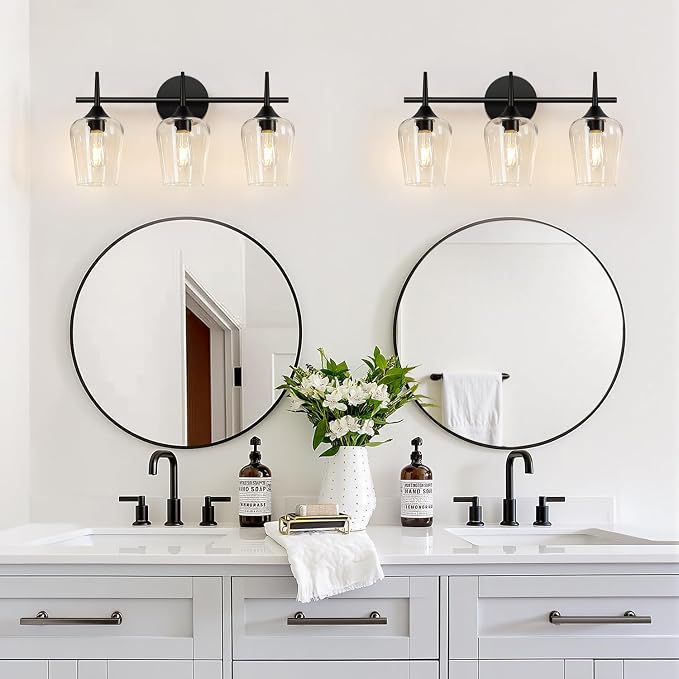 MOKATNG 3-Light Bathroom Light Fixtures, 19.5 Inch Bathroom Lighting Fixtures - Image 5