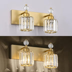 PRESDE 2 Crystal Bathroom Lights Fixtures Modern Gold Vanity Lights Fixtures - Image 5
