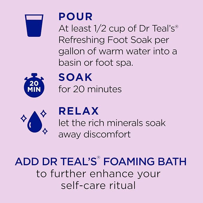 Dr Teal's Foaming Bath with Pure Epsom Salt, Soothe & Sleep with Lavender - Image 4