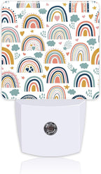 Night Light for Kids Girls Boys, Cute Boho Rainbows LED Night Light Plug into by Uiaoiais
