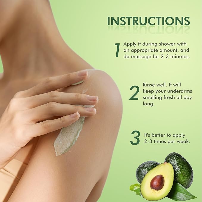 Armpit Detox and Scrub with Shea Butter and Coconut 8.82oz-Exfoliating Scrub - Image 7