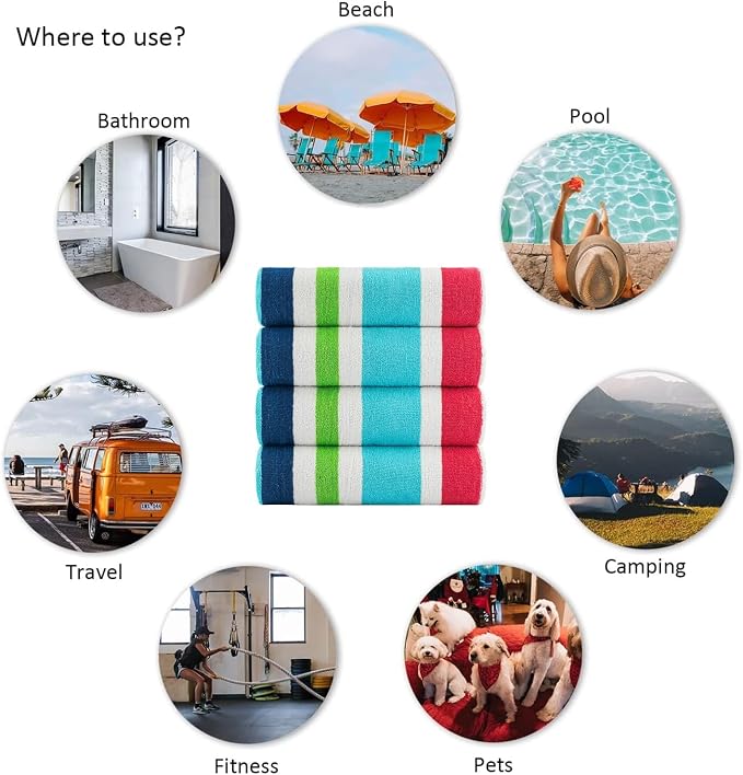 CASA COPENHAGEN Monaco Beach Towels Designed in Denmark Rough and Tough - Image 9