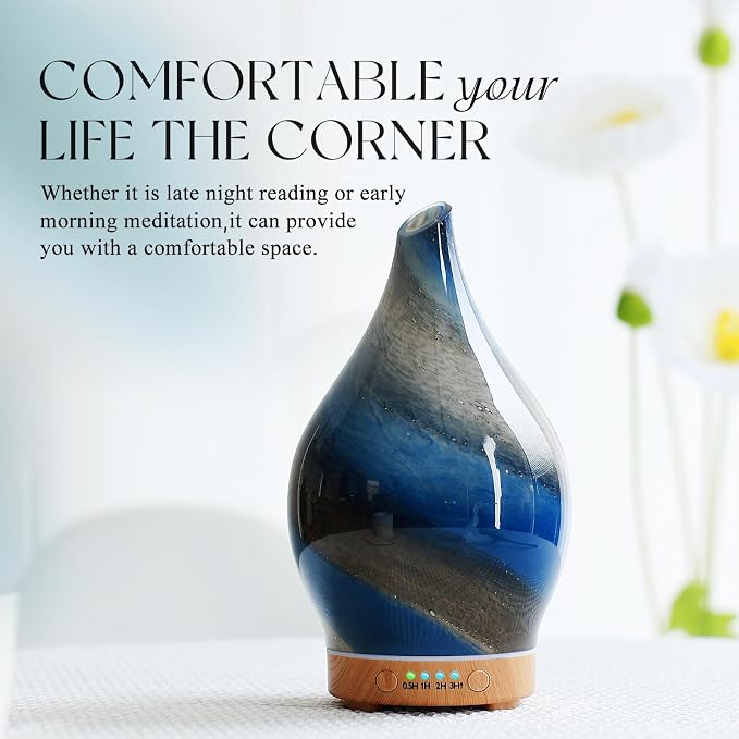 Porseme 150ml Essential Oil Diffuser Glass Color Changing Aroma Air Diffusers - Image 4