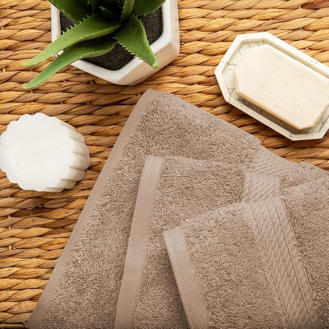 SUPERIOR Egyptian Cotton Pile 3 Piece Towel Set, Includes 1 Bath, 1 Hand - Image 8