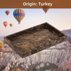 Marble Bathroom Vanity Tray, Natural Luxury Vanity Home Kitchen Bathroom Table - Image 6