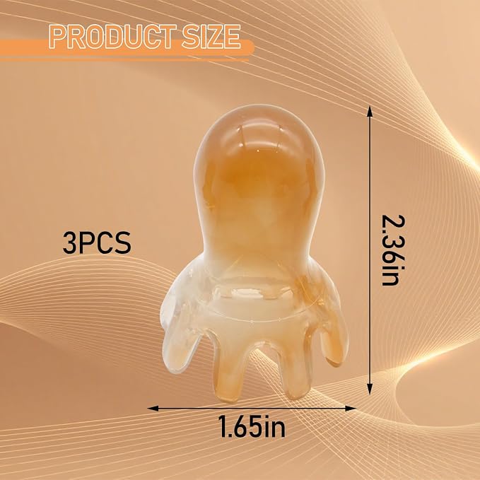3Pcs Octopus Head Massager Comb Head Massages Tools Manual Acupressure Device - Image 2