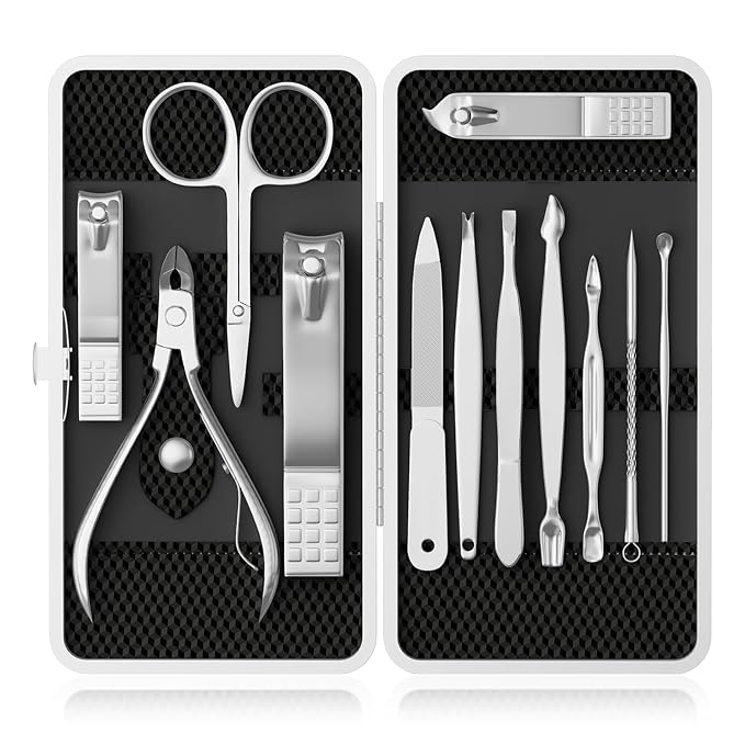 ZIZZON Manicure, Pedicure Kit, Nail Clippers Set of 12Pcs, Professional by ZIZZON
