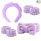 6 Pcs Elastic Microfiber Spa Headband Set by Unknown