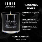 Lulu Candles | Evergreen Yuzu | Luxury Scented Soy Jar Candle | Hand Poured in - Image 3