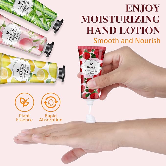 VESPRO 56 Pack Hand Cream Gifts Set, Mothers Day Gifts, Bulk Hand Lotion Travel - Image 5