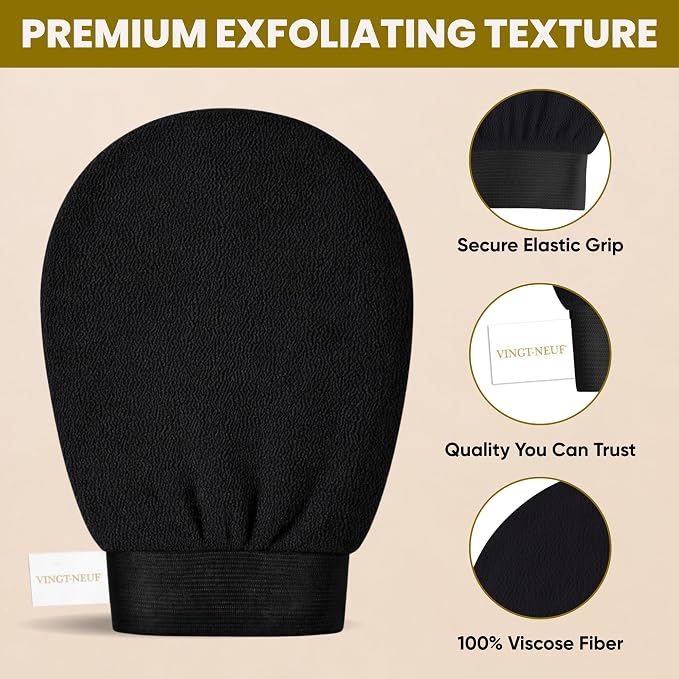 Premium Exfoliating Gloves for Shower 1Pc, 100% Viscose Deep Exfoliating Body - Image 2