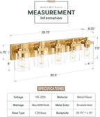 Bathroom Light Fixtures, 5-Light Modern Wall Sconces - Image 2