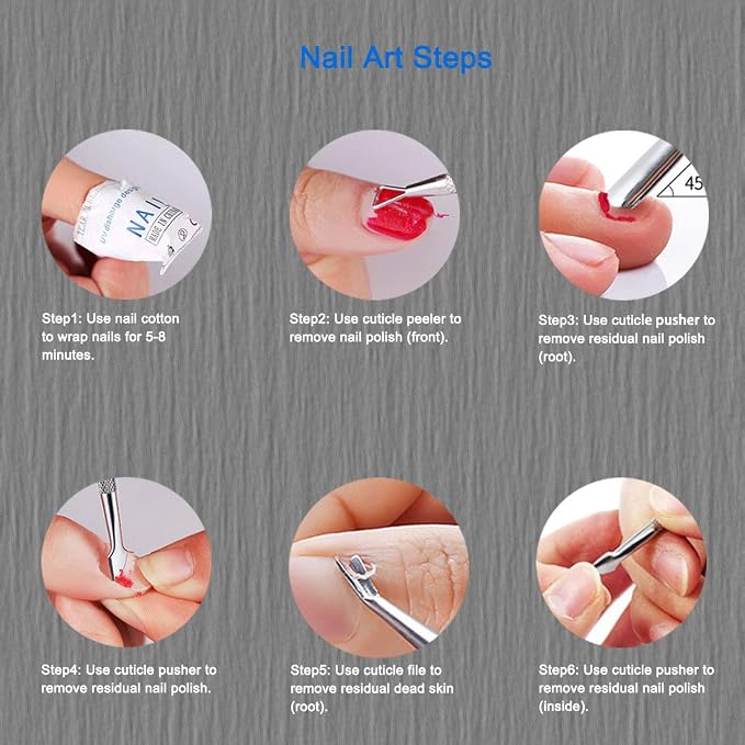 Professional Cuticle Pusher and Cutter, Cuticle Trimmer & Cuticle Remover - Image 4