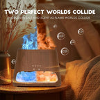 SALKING Colorful Flame Fire Diffuser Humidifier, Himalayan Salt Lamp, 7 Colors - Image 4