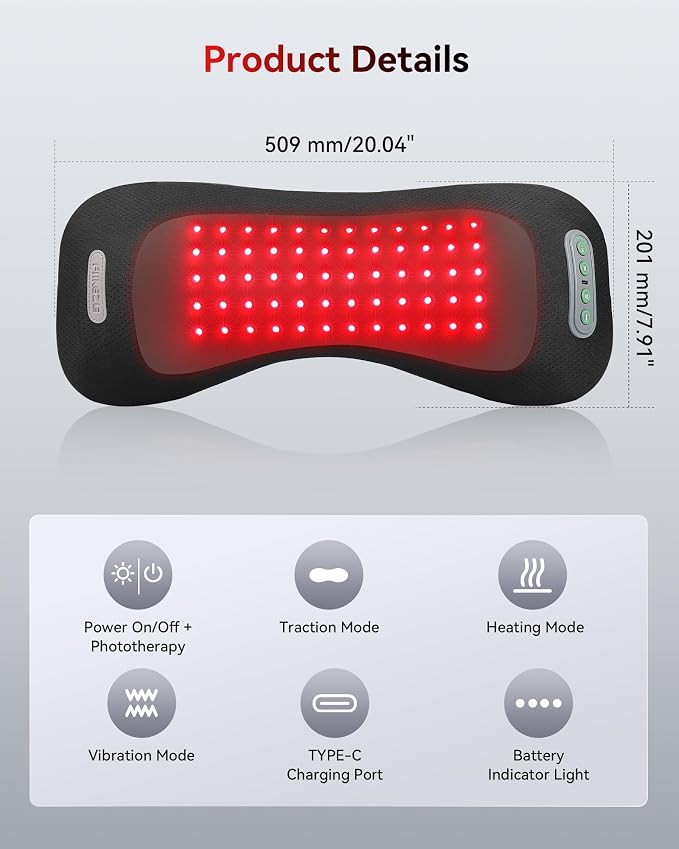 4-in-1 Lumbar Support Pillow Cordless Rechargeable 5000mAh - Image 7