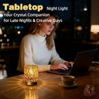 Battery Operated Table Lamps Timer, Mini Crystal Lamp - Image 3