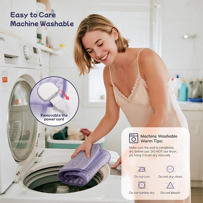 Heating Pad for Period Cramps, Upgraded Wrap Heating Pad for Back Pain Relief - Image 6