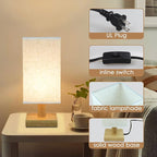 Small Bedside Table Lamp for Bedroom, Minimalist Nightstand Lamp - Image 5