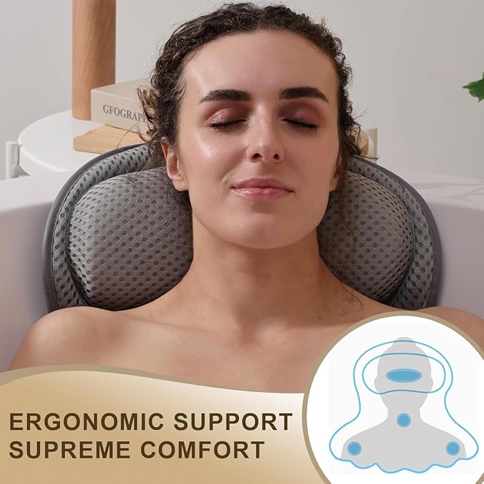 Bath Pillow Luxury Bathtub Pillow, Extra Soft & Comfortable Bath Pillow - Image 3