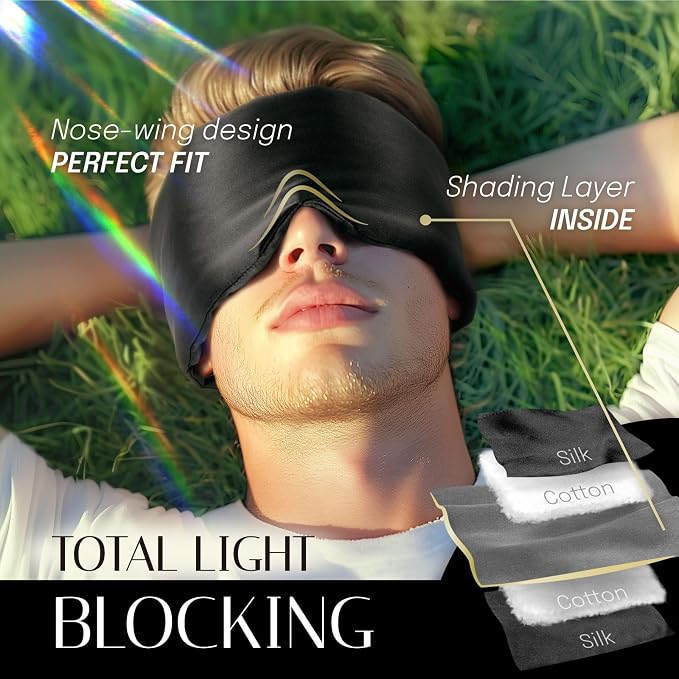 Silk Sleep Mask Soft Pressureless: 100% Mulberry Silk - Image 4