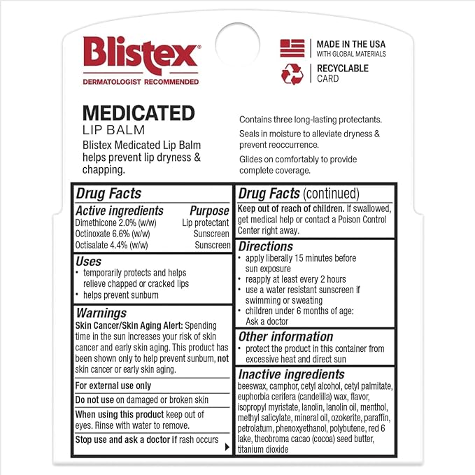 Blistex Medicated Lip Balm, 0.15 Ounce, SPF 15 Sun Protection, Seals in Moisture - Image 3