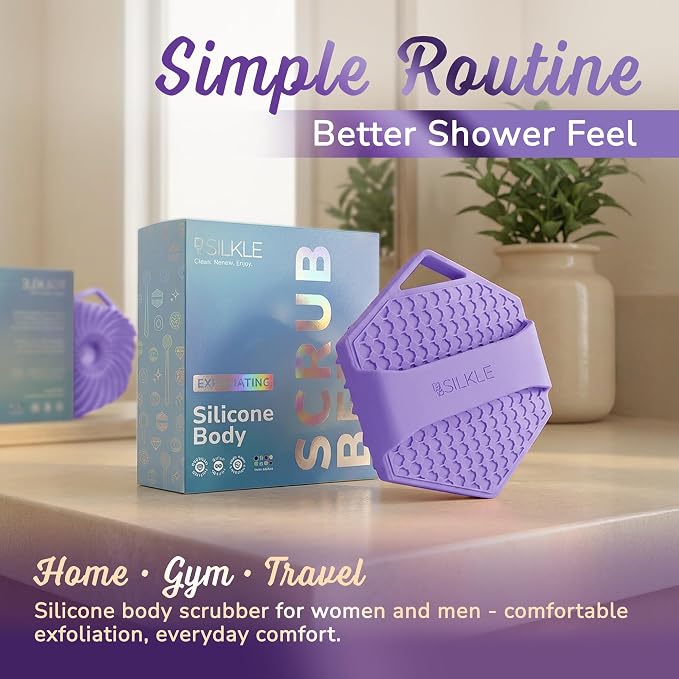 SILKLE Silicone Body Scrubber – Gentle Exfoliating Shower Scrubber - Image 7