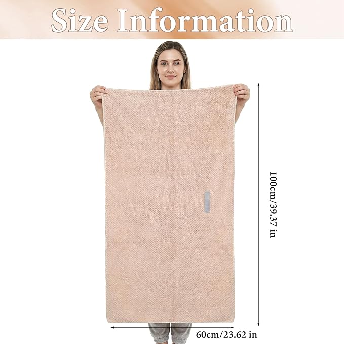 Microfiber Hair Towel Wrap for Women Extra Large Hair Turban Anti-Frizz Hair - Image 2