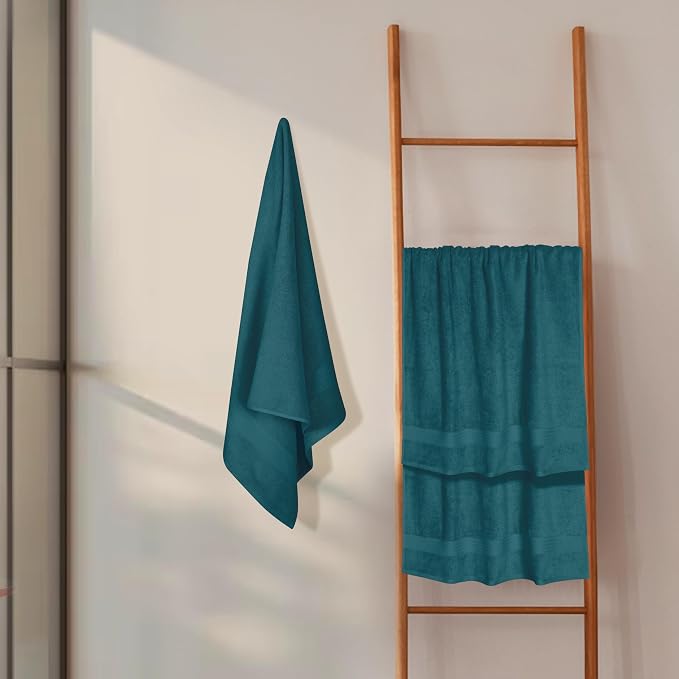 GLAMBURG Premium Cotton 4 Pack Bath Towel Set - Image 4