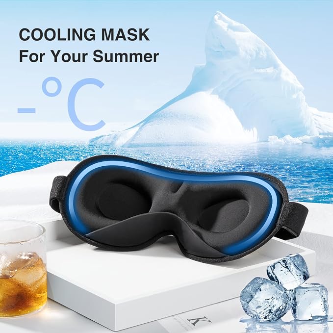 YFONG Weighted Sleep Mask, Women Men 3D Eye Mask Blocking Lights Sleeping Mask - Image 7