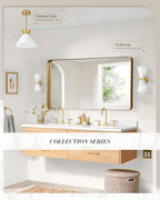 Gold Sconce Wall Lighting, HWH Single Wall Vanity Light Fixture Brushed Gold - Image 6