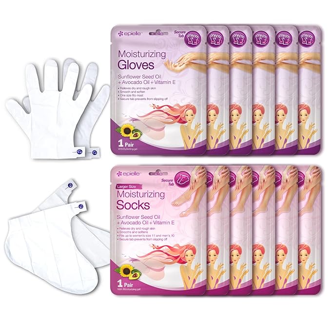 Epielle Moisturizing Hand & Foot Masks, Soften Dry Skin by Epielle