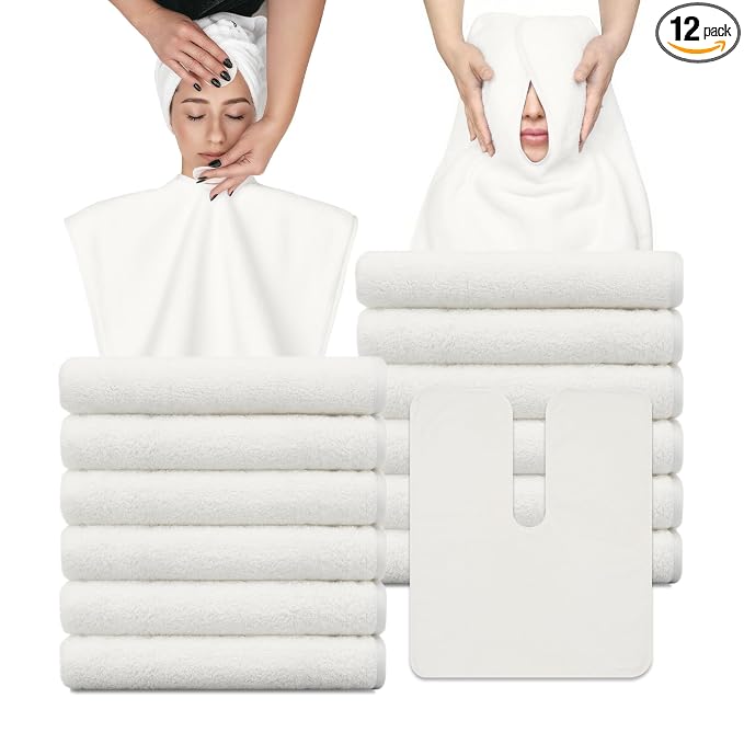 MAYOKEN® 12PCS U-Shaped Microfiber Facial Towels by mayoken