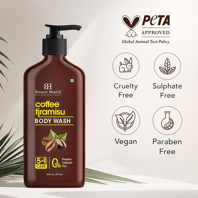 Botanic Hearth Coffee Tiramisu Body Wash – 5-in-1 Nourishing Cleanser - Image 3