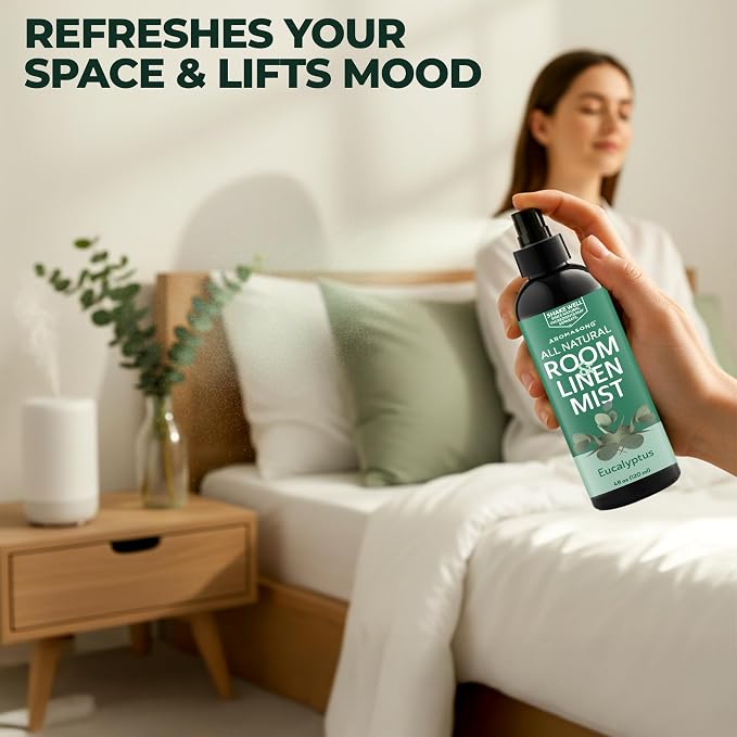 Aromasong Eucalyptus Mint Room Spray – Natural Room Deodorizer Non-Toxic - Image 3