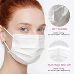 LEMENT Disposable Face Masks 125 Pcs, 3 Ply Face Mask Elastic Earloops - Image 3