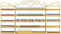5-Tier Wall-Mounted Nail Polish Storage Racks Set of 3, Metal Cosmetic Display by Unknown
