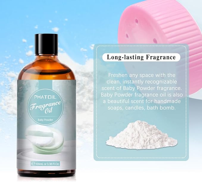 PHATOIL 3.38FL.OZ Baby Powder Fragrance Oils - Image 6