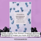 Vitamasques Niacinamide Blueberry Face Sheet Mask 7 Pack - Image 6