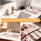 Bathroom Vanity Tray 2 Pack, 11.8 x 5 Inch Silicone Bathroom Counter Tray - Image 6