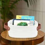 ABenkle Small Storage Basket, Mini Rope Woven Baskets, Cute Shelf Closet - Image 3