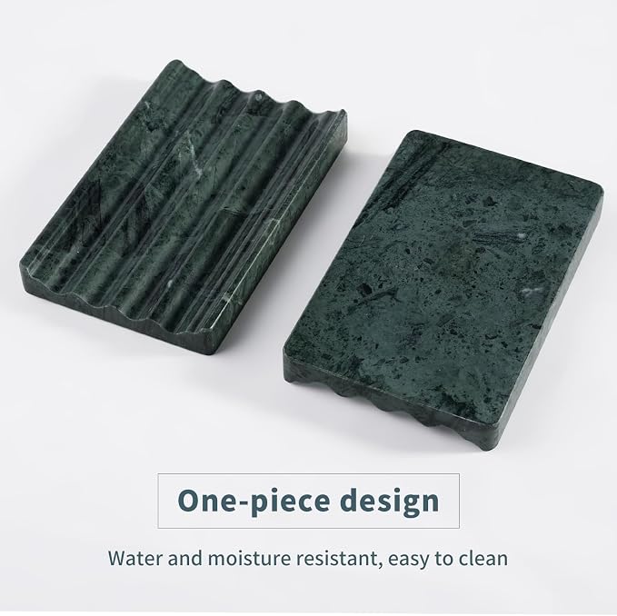 Karibiber 2 Pcs Soap Holder for Bathroom, Marble Soap Dish for Kitchen - Image 4