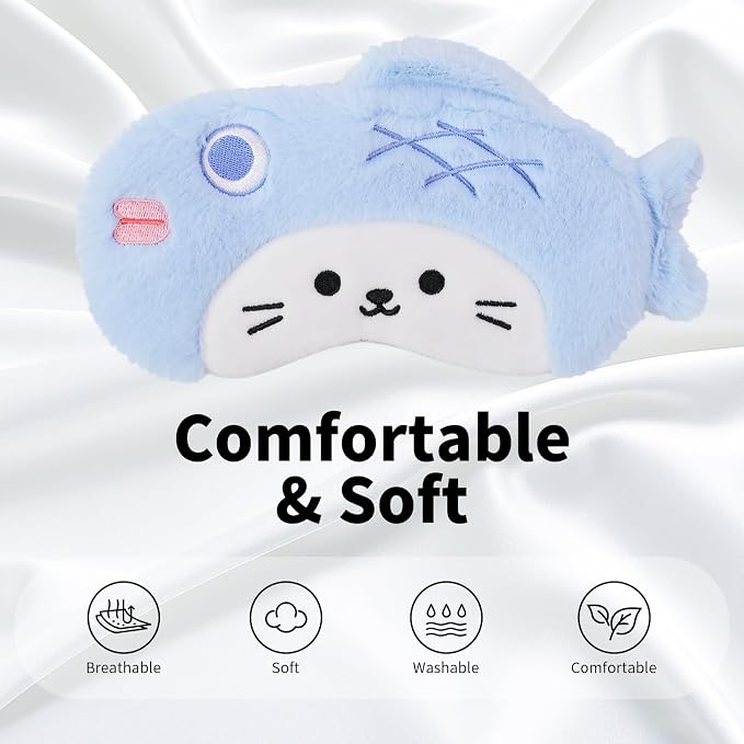 PERFECTSIGHT Sleep Eye Masks, Cute Sleep Eye Cover Lightweight Adjustable - Image 3