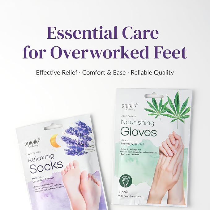Epielle Relaxing Foot Mask 6 Pairs, Soften and Restore - Image 8