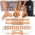 Wooden Massage Tool Set, 7-Piece Body Massage Kit by Unknown