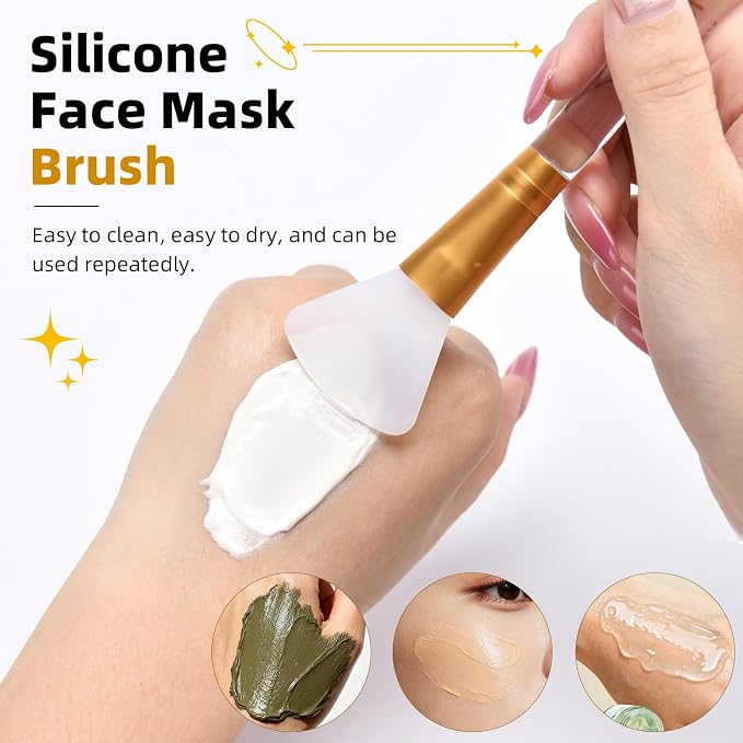 LORMAY Jelly Brush | 2 Pcs Silicone Face Mask Brushes | Mask Application Tool - Image 3