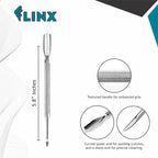 FLINX Metal Cuticle Pusher Tool 4 Pc Nail Manicure Tools Nail tools - Image 7