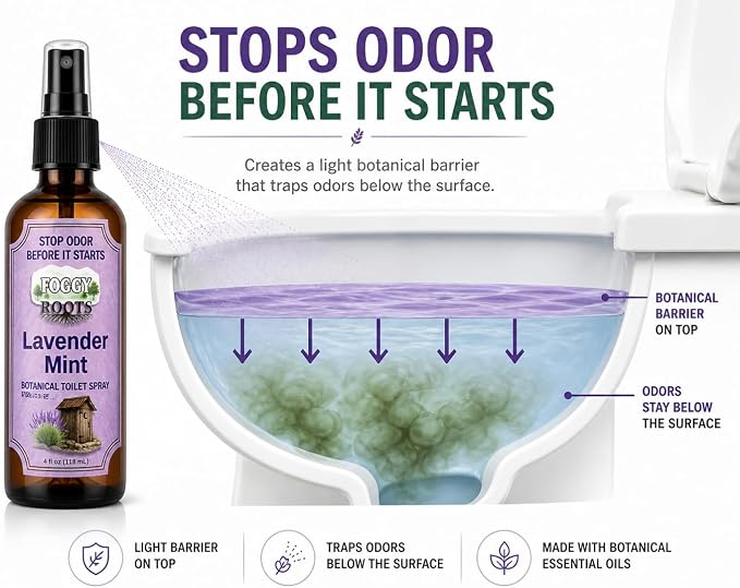 Lavender Toilet Spray – Stops Odor Before It Starts, Bathroom Odor Eliminator - Image 2