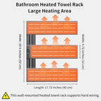 Verida Towel Warmer Rack, Support Hardwired and Plug-in, Wall-Mounted Electric - Image 8