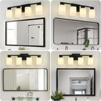 4-Light Bathroom Light Fixtures, Modern Vanity Lights, Living Room, E26 Base - Image 3