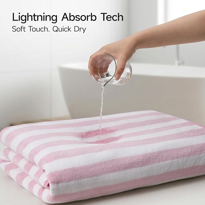 REDKISS Ultra Soft Bath Towel Set 6-Piece 35"x70" | 100% Microfiber, Highly - Image 4
